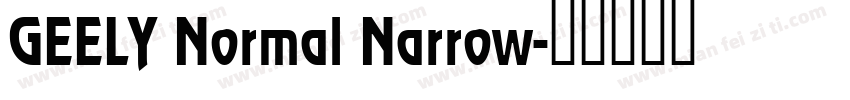 GEELY Normal Narrow字体转换